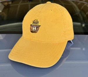 Smokey Bear Hat Cap Strap Back Mad Engine Yellow Cotton Adjustable - Picture 1 of 12