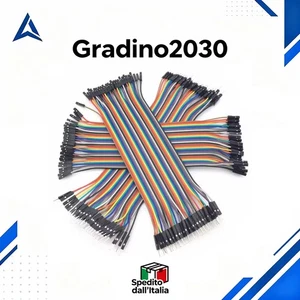 Kit 120 Cavi Jumper Dupont 20cm Arduino M/M F/F M/F Breadboard Prototipi DIY - Foto 1 di 1