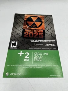 Call of Duty Black Ops II Map Nuketown DLC + 2 Tage Live Trial XBOX 360 unbenutzt - Bild 1 von 1
