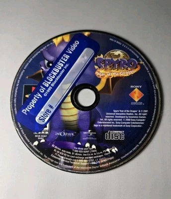 Spyro Año del Dragón (Playstation, PS1, 2000) Solo disco (bluckbuster) Foto 1 de 2