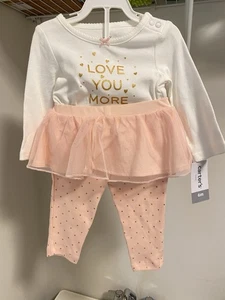Dreiteiliges 6 Monate Mädchen Outfit Carters Love You More! - Bild 1 von 2