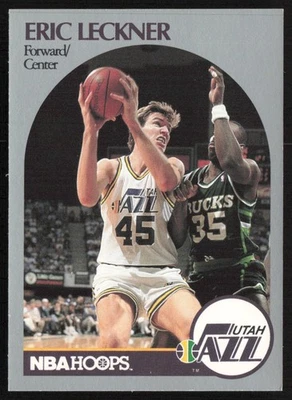 1990-91 NBA Hoops Eric Leckner Utah Jazz #291 - Image 1 of 2