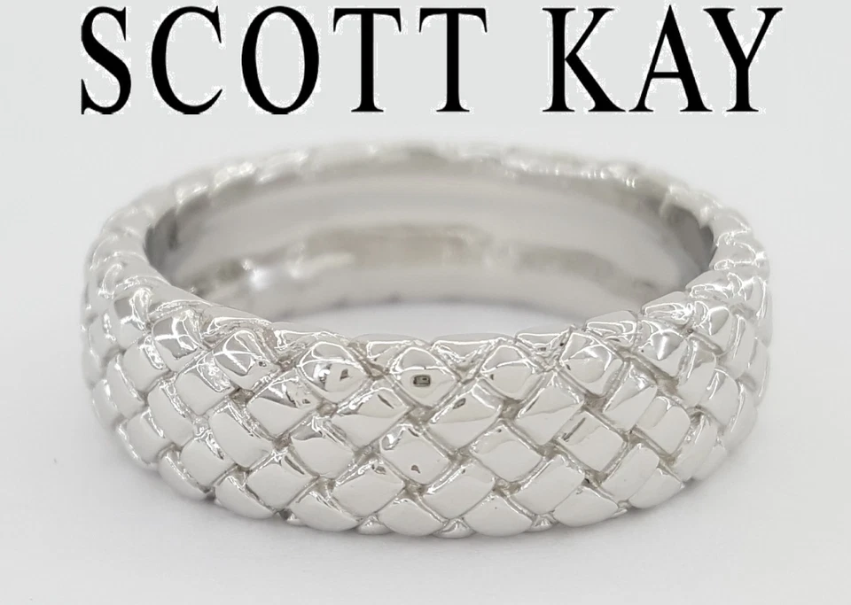 Anillo de boda Scott Kay de platino para hombre 7,5 mm 23,7 gramos talla 12 Foto 1 de 4