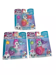 Lot Of 3 My Little Pony MOVIE Sea Ponies Sea Poppy Sea Foam Ocean Gem Sealed - Picture 1 of 7