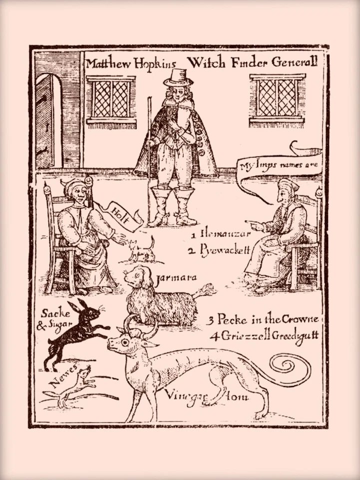 The Witchfinder Art Print Matthew Hopkins 1620 Witch Trials Occult History - Image 1 of 1