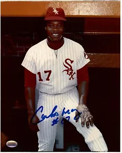 Foto de béisbol 8x10 autografiada de Carlos May-Chicago White Sox - Imagen 1 de 1