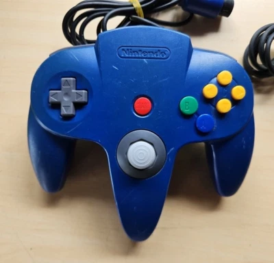 NUS-005 Genuine Nintendo 64 N64 Controller Blue w/ 8BitDo Hall Effect Joystick - Image 1 of 4
