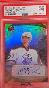 2015 U.D. Trilogy Connor McDavid Auto. # 134 PSA 9 - Picture 1 of 2