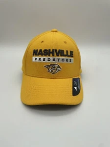 Adidas NHL Nashville Predators Large XLarge Ice Hockey Fitted Cap Hat New - Picture 1 of 9
