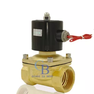 Válvula solenoide eléctrica de latón AC 220V G1/4" para agua aire gas normalmente cerrada - Imagen 1 de 8