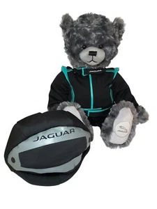 Oso de peluche Jaguar Racing juguete suave juguete de peluche con casco y ropa promocional - Imagen 1 de 9