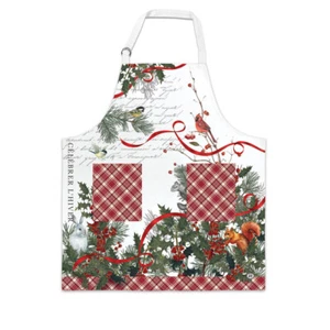 Michel Design Works Cotton Chef's Apron Christmas Winter Woodland - NEW - Picture 1 of 1