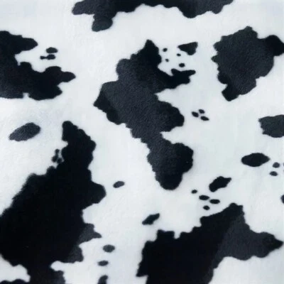 Faux Fur Throw Blanket Animal Print Leopard Zebra Cow - Image 1 of 3