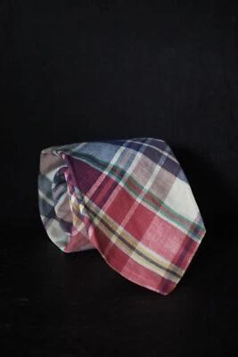 Corbata de Colección Robert Talbott Madras Tartán Cuadros Algodón Verano Arco Iris Cuadros Trad Foto 1 de 4