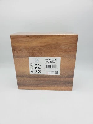 BSIRI 9 个盒装拼图 - 木制脑筐拼图,3D 拼图,全新 S1L2 — 第 1/2 张图片