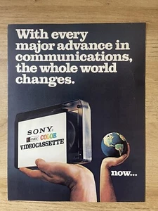 Vintage Original Sony U-Matic Produktinformation Werbung - Bild 1 von 3
