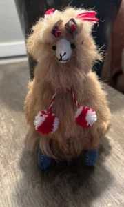 Alpaca Llama Stuffed Animal - Handmade with Alpaca Fur -brown 7”. Vintage - Picture 1 of 3