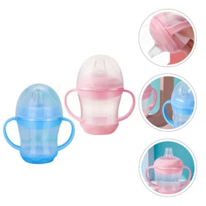 2 Pcs Anti-drip Cup Infant Sippy Toddler Drinking Cups Baby Child - Picture 1 of 12