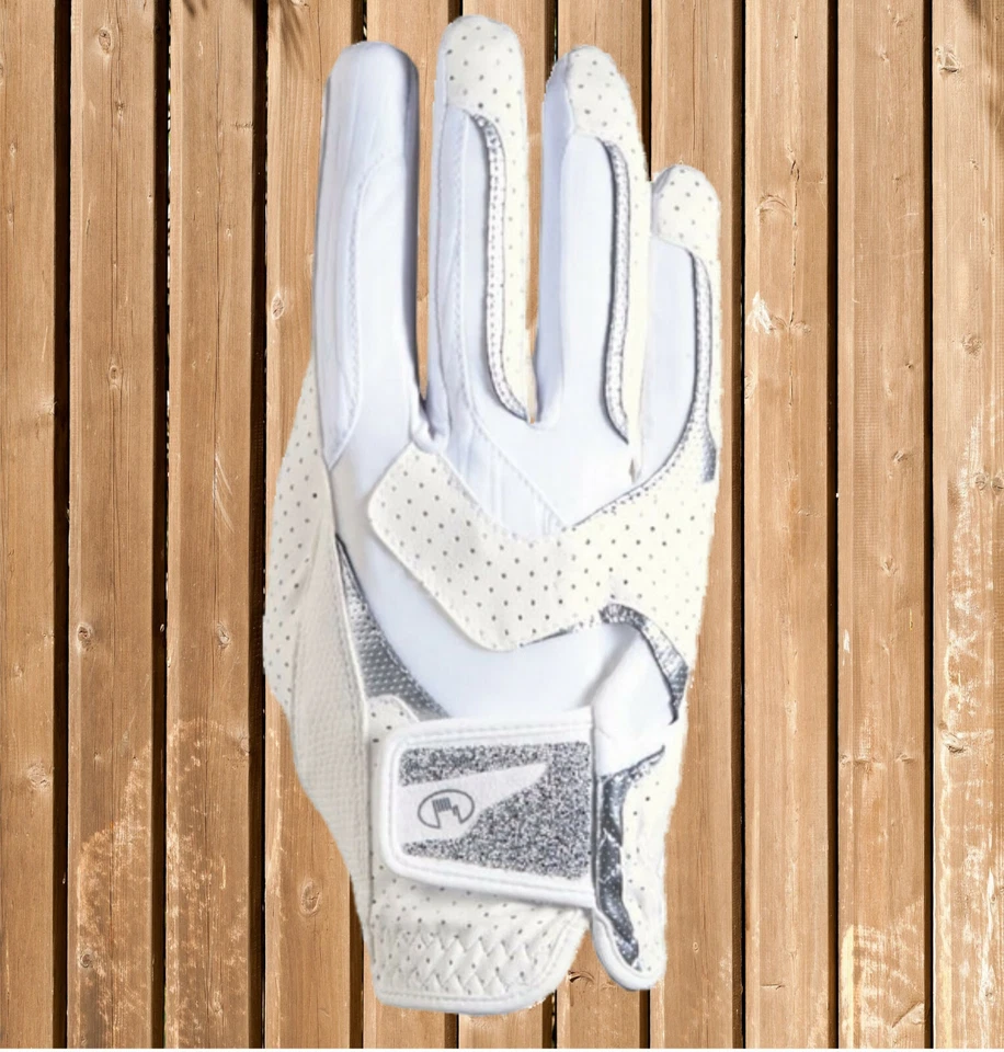 Roeckl Reithandschuh LARA 3301-339, dünner Reit Handschuh, Swarovski, weiß - Bild 1 von 1