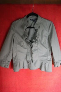 INC International Concepts olivgrün Rüschen vorne Ärmel & Unterteil Jacke Stil - Bild 1 von 5