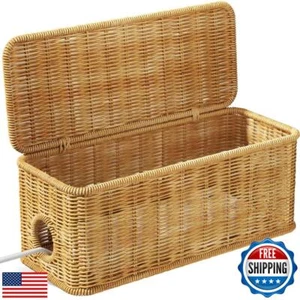 Luseba Cable Management Box,2 Open Slots Cord Organizer Hider Box with Lid,13 - Afbeelding 1 van 5