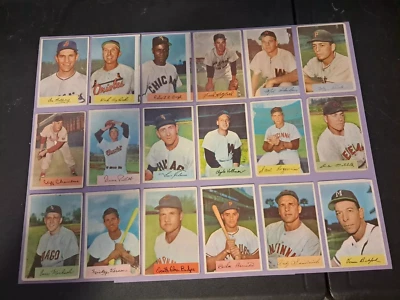 Lote de inicio Bowman 1954 - 86 cartas diferentes - Del Crandall | Jackie Jenson Foto 1 de 4