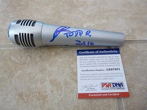 Micrófono autografiado firmado Todd Rundgren Utopia certificado PSA #1 - Imagen 1 de 4