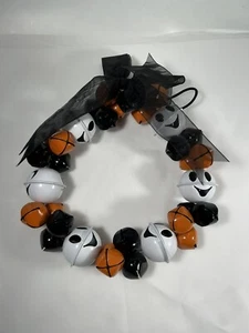 "Guirnalda de campana de Halloween calabaza fantasma decoración del hogar para puerta metal 9"" naranja negro con" - Imagen 1 de 4