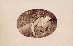 Vintage RPPC Weird Ugly Toothless Sexy Girl Woman Oddity Freak Photo Postcard - Picture 1 of 2