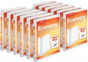 Cardinal Economy 3-Ring Binders, 5/8 Round Rings, Holds 125 Sheets, ClearVue Pre - Picture 1 of 6