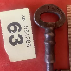 Antique English Hospital Asylum Door Key FEMALE ATTENDANT 331 Victorian Old FA - Picture 1 of 5