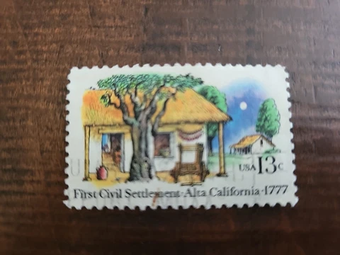 US Postage 1977 First Civil Settlement Alta CA 13 Cent Used Stamp Cover