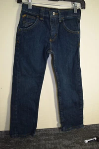 Wrangler 5 Pocket Regular Denim Jeans GIRLS 7 25x22 Blue - Picture 1 of 17