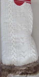 FALDA ÁRBOL DE NAVIDAD... BLANCA CON PIEL - Imagen 1 de 1