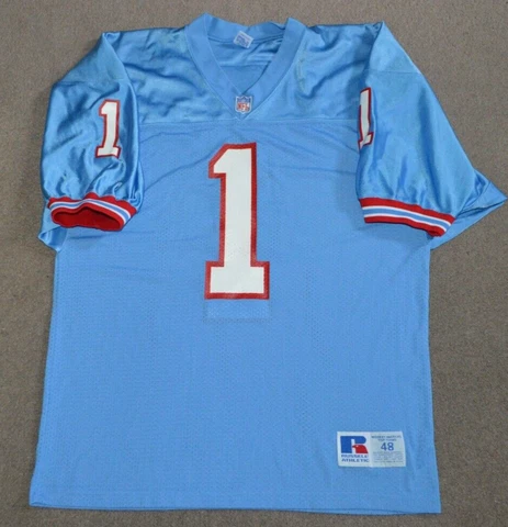 Vtg Warren Moon Houston Oilers Russell AUTHENTIC Jersey Sz 48 Cover