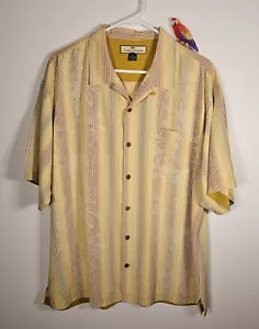 Tommy Bahama Vintage Hemd XL Herren Oldschool Embedded Design Knopf Kurzarm - Bild 1 von 6
