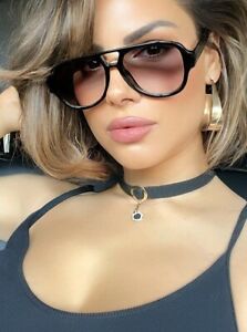 Big Aviator XXL "wild cherry" OVERSIZED Metal Gradient Women Sunglasses Shadz  @