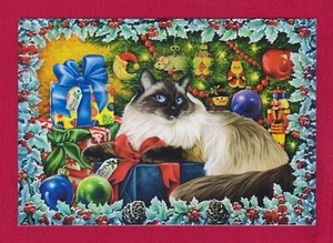 Irina Garmashova Modern postcard Christmas cat - Bild 1 von 2