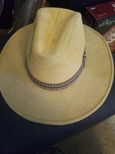 VINTAGE COWBOY WESTERN Hat by YA FAUX SUEDE  XL - Picture 1 of 6