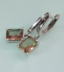 Color Change Turkish Diaspore Sultanite Earrings 925K Silver - Picture 1 of 8