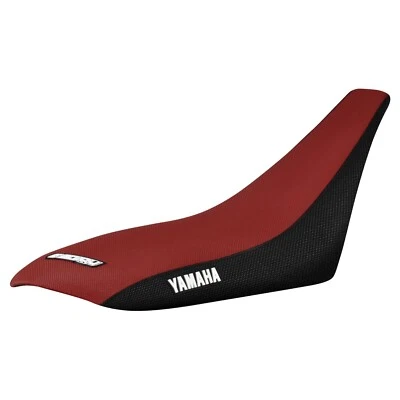 Cubierta de asiento con pinza Yamaha YFZ 450 2004-2013 NEGRO/GRANATE LOGOTIPO ESTÁNDAR #200 Foto 1 de 4