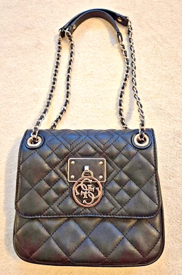 Guess Handtasche Leder schwarz neuwertig - Bild 1 von 4