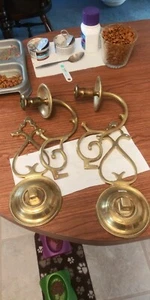 Virginia Metalcrafters Colonial Williamsburg PR Brass Wall Candle Sconces CW16-3 - Picture 1 of 4