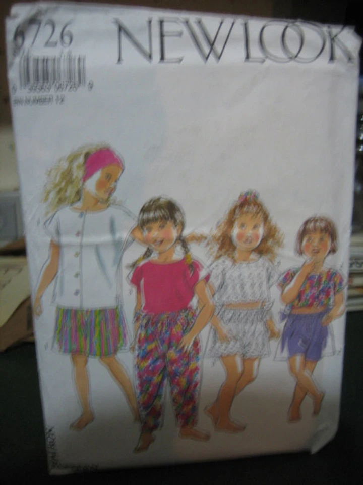 New Look 6726 Girl's Tops, Pants & Shorts Pattern - Size 3-8 - Image 1 of 1