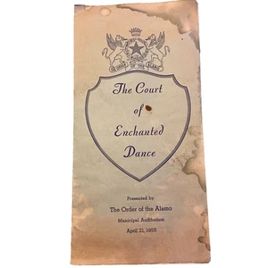 Vintage Order OfThe Alamo 1955 Coronation Program Court Enchanted Dance Brochure - Picture 1 of 14