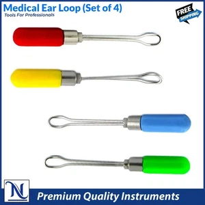 Medical Ear Wax Removal Curettes ENT Ear Cleaning Tool Set with Colorful Handle - Picture 1 of 5