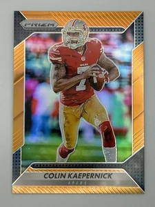 Panini Prizm Colin Kaepernick #143 2016 naranja paralelo 107/299 49ers - Imagen 1 de 2