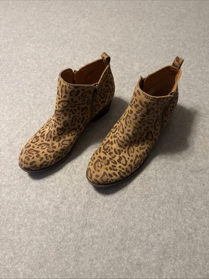 Lucky Brand Basel Leopard Patterned Leather Ankle Booties Women’s 8.5 - Image 1 of 4
