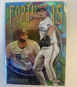 2025 Topps Chrome Baseball Fortune 15 #F15-15 Corey Seager Texas Rangers - Picture 1 of 1