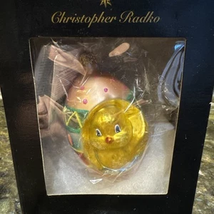 Christopher Radko Osterschmuck Peekin 'Peep Küken im Ei versiegelt Neu im Karton - Bild 1 von 5